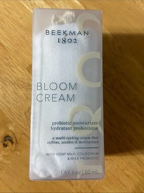NWT Beekman 1802 Bloom Cream Probiotic Moisturizer 1.69 fl oz / 50 ml Full Size